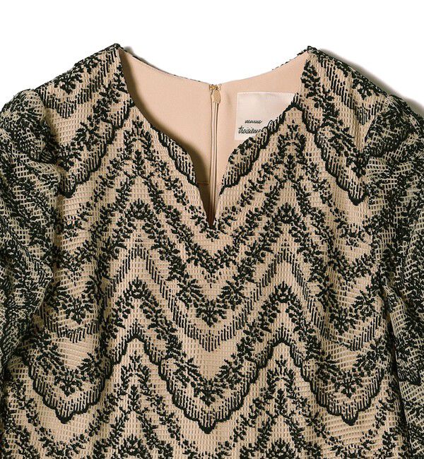 SHIPS for women「troisiemeCHACO:2浴染 クロス レース ワンピース（セレモニー対応可）」|ワンピース|