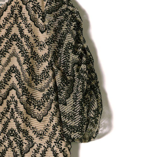 SHIPS for women「troisiemeCHACO:2浴染 クロス レース ワンピース（セレモニー対応可）」|ワンピース|