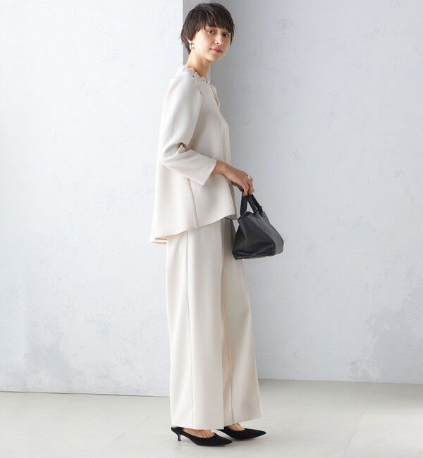 SHIPS for women「troisiemeCHACO:ワイド パンツ（セレモニー対応可）」|スラックス|