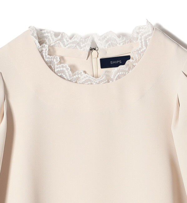 SHIPS for women「〈セレモニー対応可〉troisiemeCHACO:レース 襟 ブラウス（セットアップ対応）」|シャツ・ブラウス|