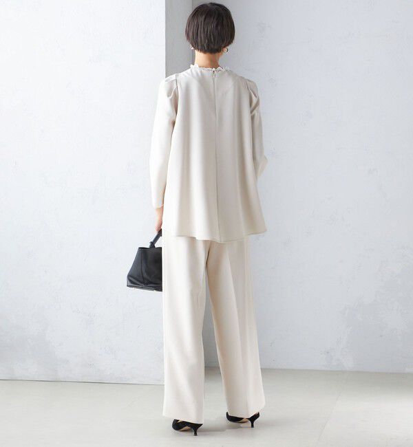 SHIPS for women「〈セレモニー対応可〉troisiemeCHACO:レース 襟 ブラウス（セットアップ対応）」|シャツ・ブラウス|