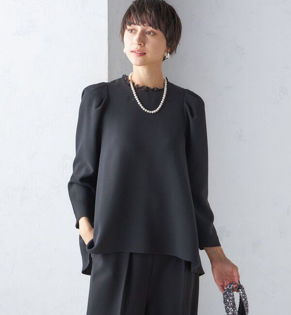 SHIPS for women「〈セレモニー対応可〉troisiemeCHACO:レース 襟 ブラウス（セットアップ対応）」|シャツ・ブラウス|