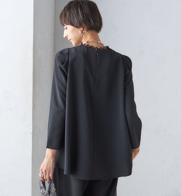 SHIPS for women「〈セレモニー対応可〉troisiemeCHACO:レース 襟 ブラウス（セットアップ対応）」|シャツ・ブラウス|