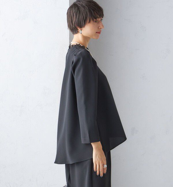 SHIPS for women「〈セレモニー対応可〉troisiemeCHACO:レース 襟 ブラウス（セットアップ対応）」|シャツ・ブラウス|