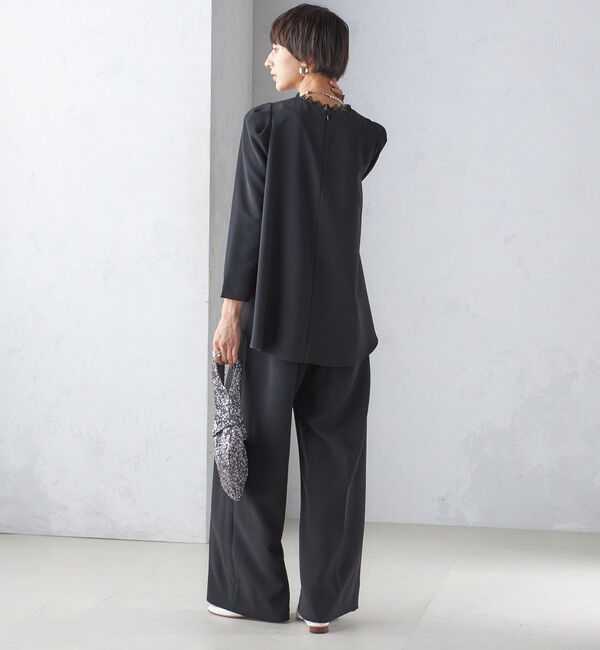 SHIPS for women「〈セレモニー対応可〉troisiemeCHACO:レース 襟 ブラウス（セットアップ対応）」|シャツ・ブラウス|