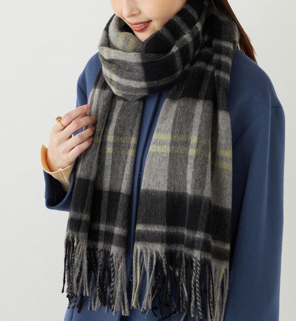 SHIPS Colors 「SHIPS Colors:〈手洗い可能〉 ウール チェック ストール」|ストール|