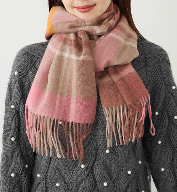 SHIPS Colors 「SHIPS Colors:〈手洗い可能〉 ウール チェック ストール」|ストール|