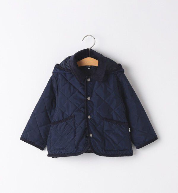 SHIPS KIDS「SHIPS KIDS:80～90cm /〈多機能/洗濯機可能〉キルト フード ジャケット」|その他|ネイビー