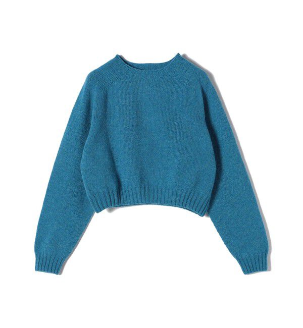 SHIPS for women「Harley of Scotland:〈手洗い可能〉:クロップド プルオーバー」|ニット・セーター|ブルー