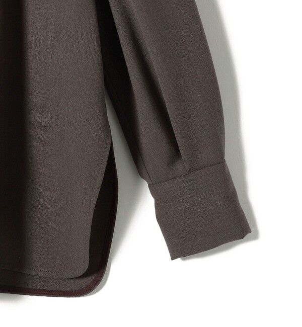 SHIPS for women「〈手洗い可能〉ウール混 スタンドカラー 袖 シャーリング ブラウス」|シャツ・ブラウス|