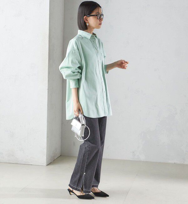 SHIPS for women「〈洗濯機可能〉ピン オックス 刺繍 シャツ」|シャツ・ブラウス|