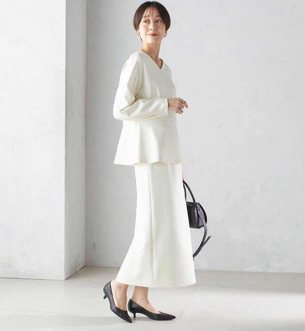 SHIPS for women「〈手洗い可能〉ストレッチ ダンボール ブラウス（セットアップ対応）」|シャツ・ブラウス|