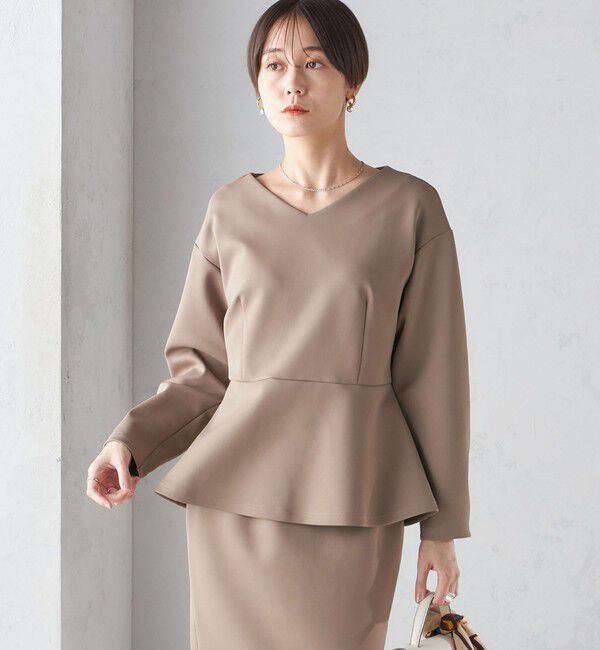 SHIPS for women「〈手洗い可能〉ストレッチ ダンボール ブラウス（セットアップ対応）」|シャツ・ブラウス|