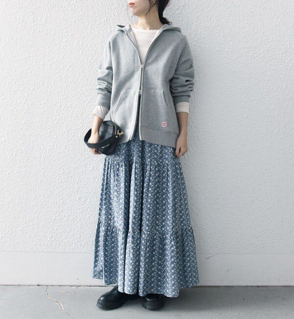 SHIPS any「SHIPS any:〈洗濯機可能〉エンブロイダリー シャンブレー ティアード スカート」|スカート|