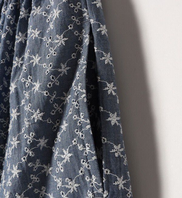 SHIPS any「SHIPS any:〈洗濯機可能〉エンブロイダリー シャンブレー ティアード スカート」|スカート|