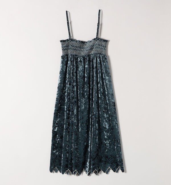 SHIPS any「bon_meur:〈手洗い可能〉クラッシュ ベロア シャーリング 2WAY スカート」|フレア|