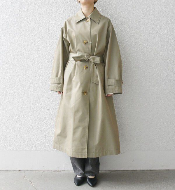 SHIPS any「SHIPS any:〈手洗い可能〉シャンブレー バルマカーン ロング コート」|トレンチコート|