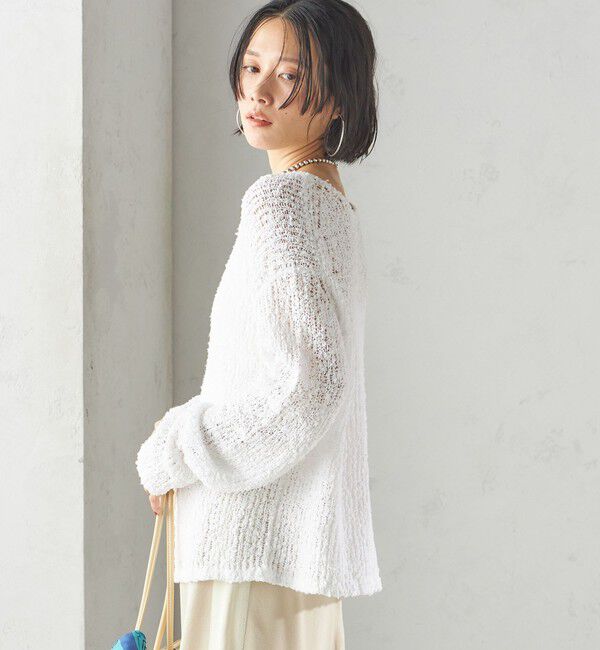 SHIPS for women「〈手洗い可能〉ループヤーン ボートネック プルオーバー」|ニット・セーター|