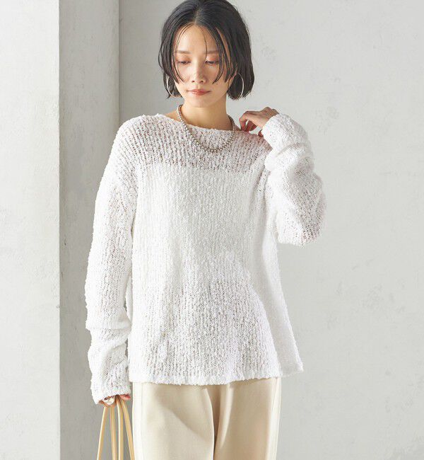 SHIPS for women「〈手洗い可能〉ループヤーン ボートネック プルオーバー」|ニット・セーター|