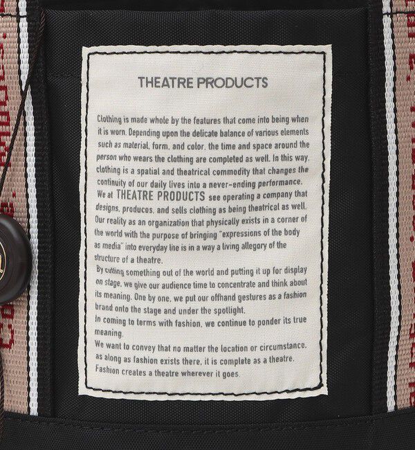 SHIPS any「THEATRE PRODUCTS: ナイロン ジャガード テープ トート S」|トートバッグ|