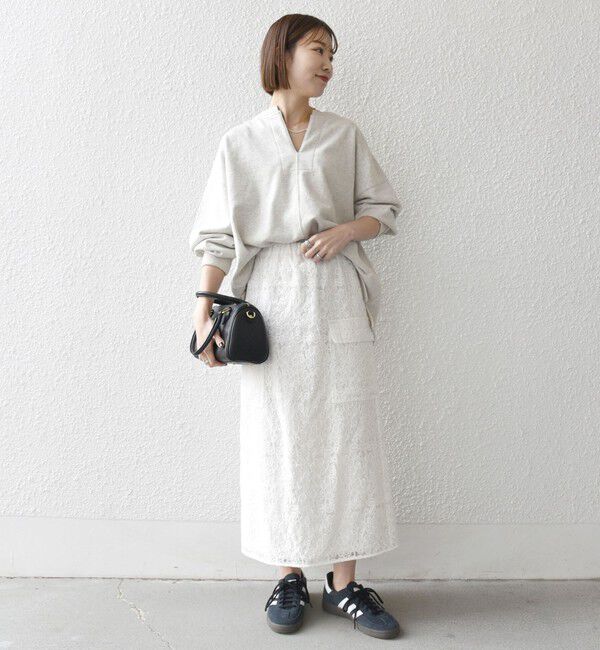 SHIPS any「《追加予約》【WEB限定】SHIPS any:〈洗濯機可能〉USAコットン 裏毛 スキッパー ルーズ スウェット」|スウェット・ジャージ|