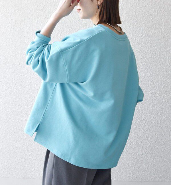 SHIPS any「《追加予約》【WEB限定】SHIPS any:〈洗濯機可能〉USAコットン 裏毛 スキッパー ルーズ スウェット」|スウェット・ジャージ|