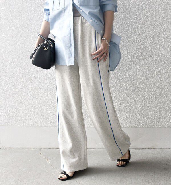 SHIPS any「SHIPS any:〈洗濯機可能〉USAコットン 裏毛 サイドライン スウェット パンツ」|その他|