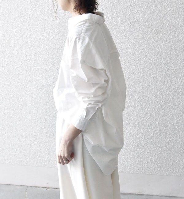 SHIPS any「SHIPS any:〈洗濯機可能〉コットン レギュラーカラー 刺繍 シャツ」|シャツ・ブラウス|