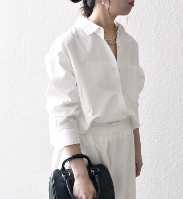 SHIPS any「SHIPS any:〈洗濯機可能〉コットン レギュラーカラー 刺繍 シャツ」|シャツ・ブラウス|