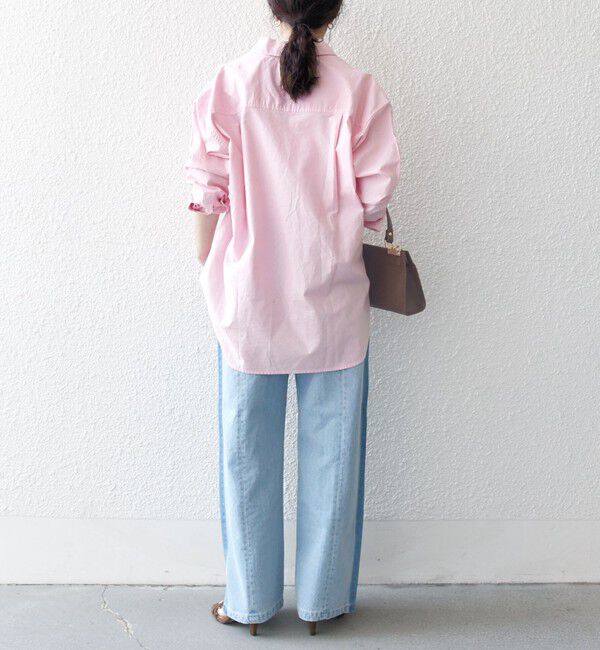 SHIPS any「SHIPS any:〈洗濯機可能〉コットン レギュラーカラー 刺繍 シャツ」|シャツ・ブラウス|