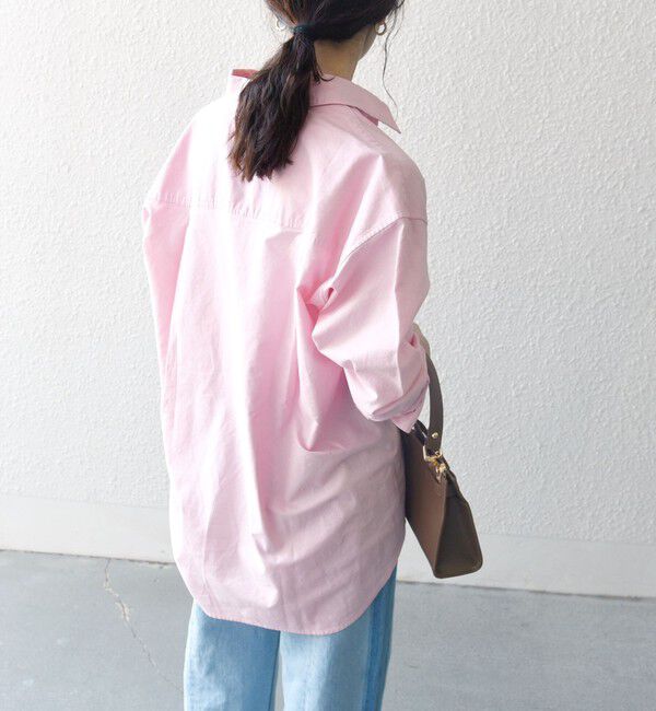 SHIPS any「SHIPS any:〈洗濯機可能〉コットン レギュラーカラー 刺繍 シャツ」|シャツ・ブラウス|