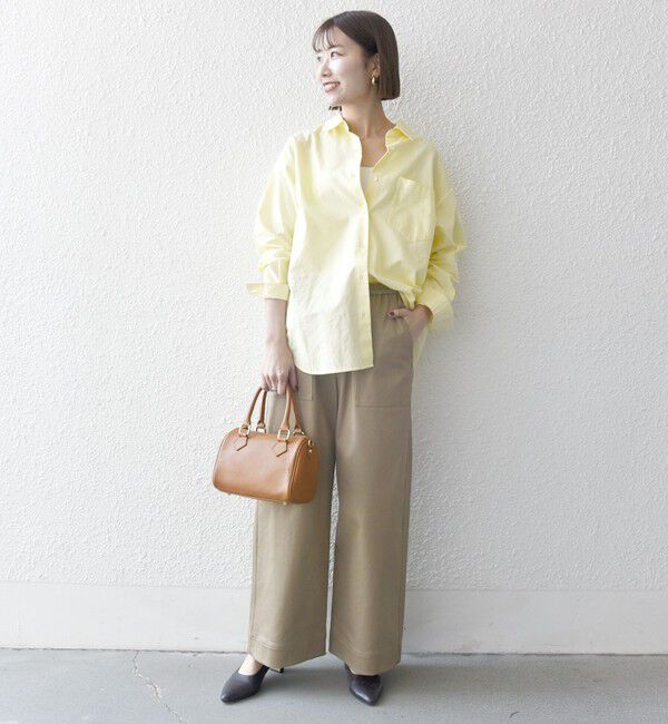 SHIPS any「SHIPS any:〈洗濯機可能〉コットン レギュラーカラー 刺繍 シャツ」|シャツ・ブラウス|