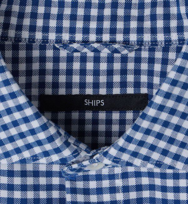 SHIPS「SHIPS: ワイドカラー ネイビー バリエーション チェック シャツ」|シャツ・ブラウス|