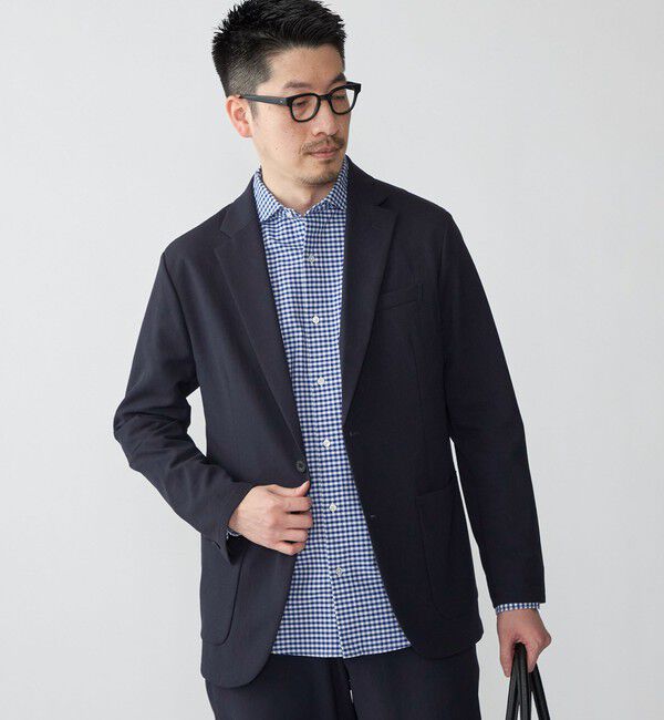 SHIPS「SHIPS: ワイドカラー ネイビー バリエーション チェック シャツ」|シャツ・ブラウス|