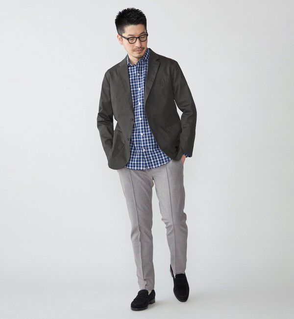 SHIPS「SHIPS: ワイドカラー ネイビー バリエーション チェック シャツ」|シャツ・ブラウス|