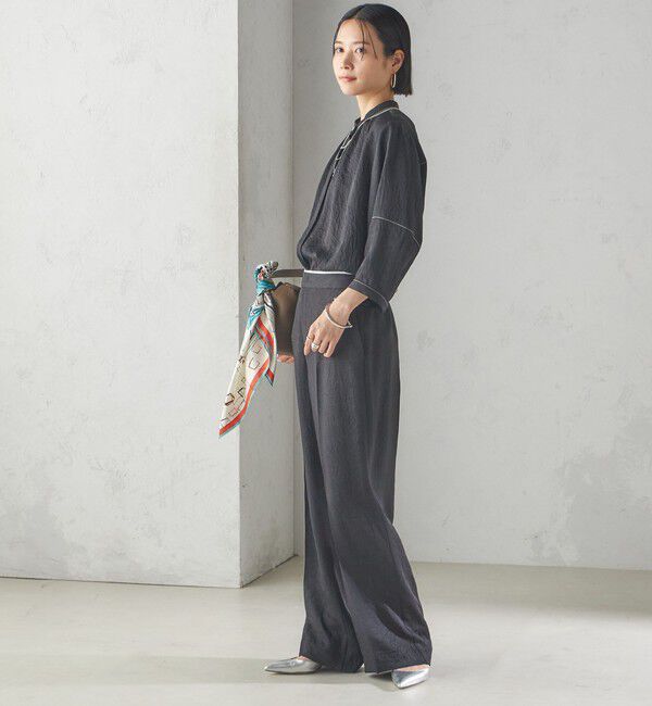 SHIPS for women「〈接触冷感/吸水速乾〉アセテート ワッシャー ブラウス」|シャツ・ブラウス|