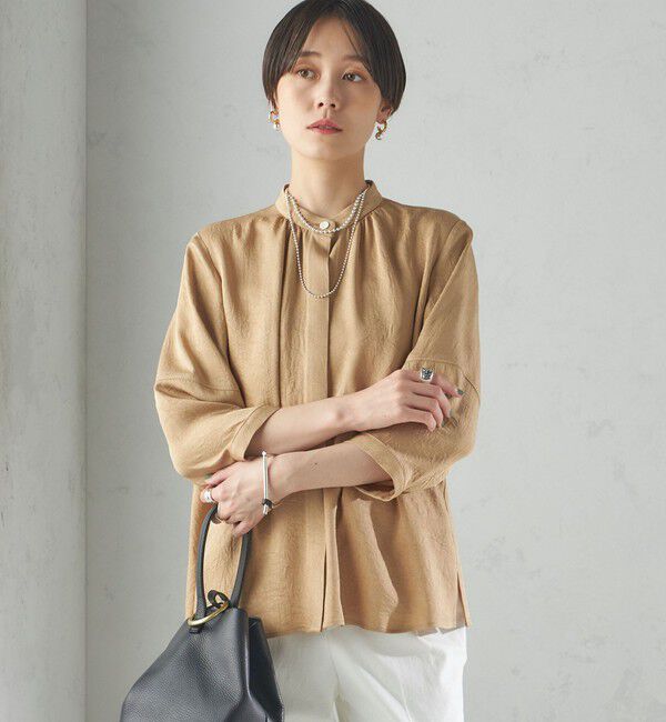 SHIPS for women「〈接触冷感/吸水速乾〉アセテート ワッシャー ブラウス」|シャツ・ブラウス|