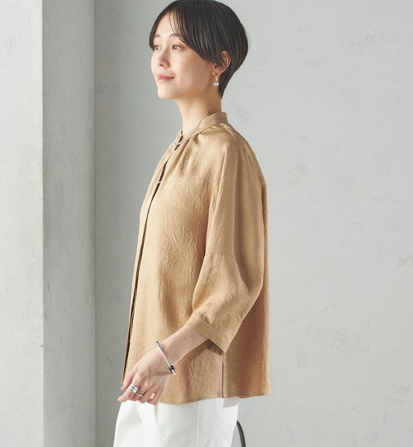 SHIPS for women「〈接触冷感/吸水速乾〉アセテート ワッシャー ブラウス」|シャツ・ブラウス|