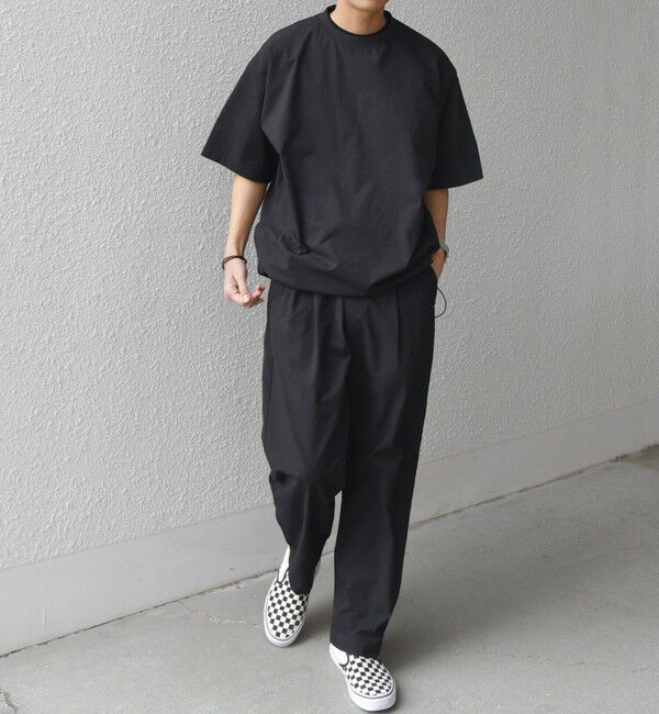 SHIPS any「SHIPS any:〈撥水/軽量/ストレッチ〉SOLOTEX(R) シアサッカー スピンドル Tシャツ(セットアップ対応)25SS◇」|Tシャツ・カットソー|