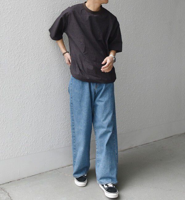 SHIPS any「SHIPS any:〈撥水/軽量/ストレッチ〉SOLOTEX(R) シアサッカー スピンドル Tシャツ(セットアップ対応)25SS◇」|Tシャツ・カットソー|