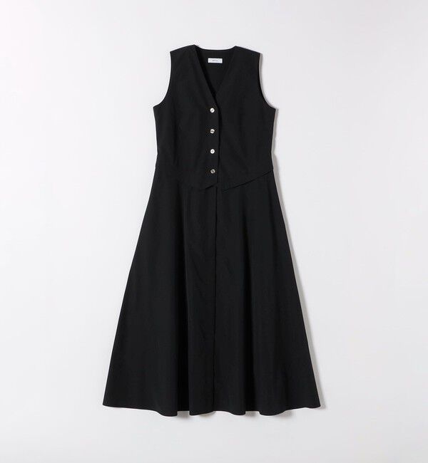 SHIPS any「SHIPS any:〈洗濯機可能〉タイプライター ジレ レイヤードデザイン ワンピース」|ワンピース|