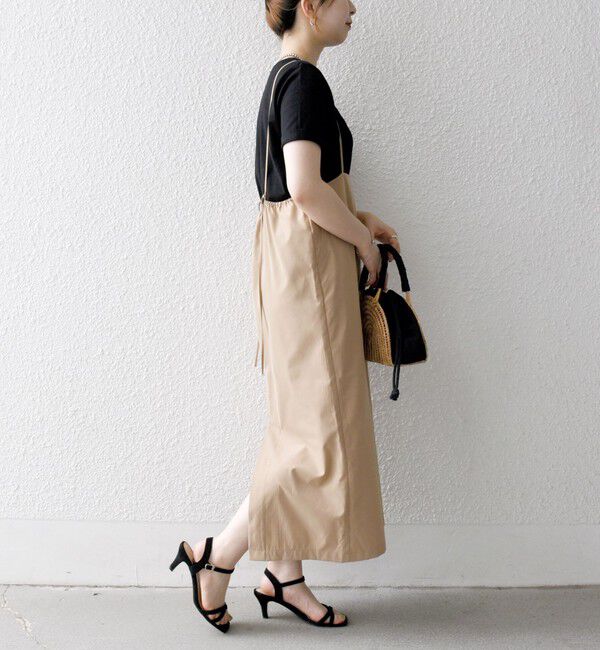 SHIPS any「SHIPS any:〈洗濯機可能〉Iライン キャミ ワンピース &times; ベーシック TEE セット」|ジャンパースカート|