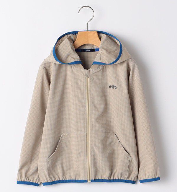 SHIPS KIDS「SHIPS KIDS:140～160cm /〈UVカット〉ジップ パーカー」|パーカー|ベージュ