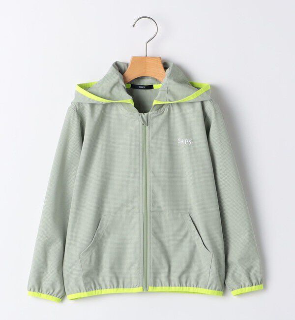 SHIPS KIDS「SHIPS KIDS:140～160cm /〈UVカット〉ジップ パーカー」|パーカー|ライトグリーン