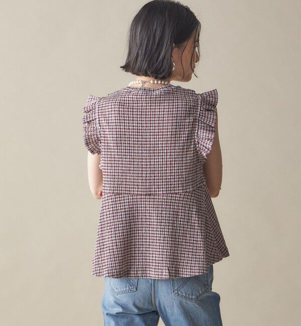 SHIPS for women「NINE CASE:〈手洗い可能〉フリル ノースリーブ トップス」|その他|