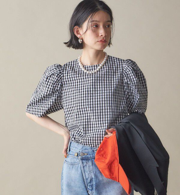 SHIPS for women「SHIPS NINE CASE:〈手洗い可能〉パフ スリーブ ブラウス」|シャツ・ブラウス|