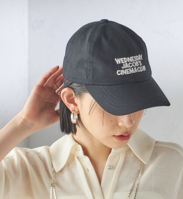 SHIPS for women「Portland Hat: 刺繍 ロゴ キャップ」|キャップ・キャスケット|ブラック