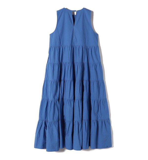 SHIPS for women「〈手洗い可能〉Fanaka:ポプリン ティアード ロング ワンピース」|ワンピース|