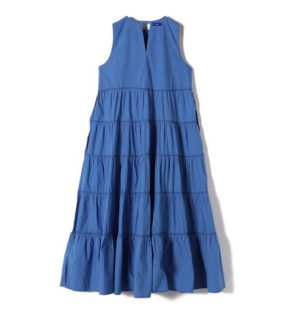 SHIPS for women「〈手洗い可能〉Fanaka:ポプリン ティアード ロング ワンピース」|ワンピース|