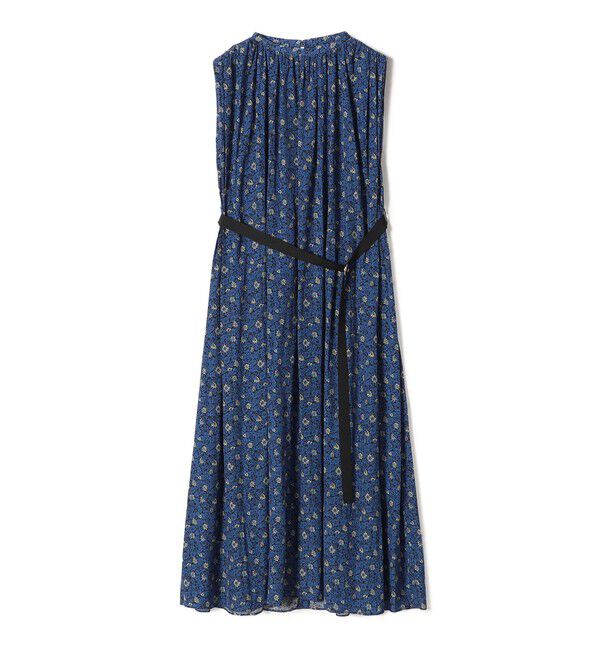 SHIPS for women「〈手洗い可能〉割繊 フラワー プリント ノースリーブ ワンピース」|ワンピース|